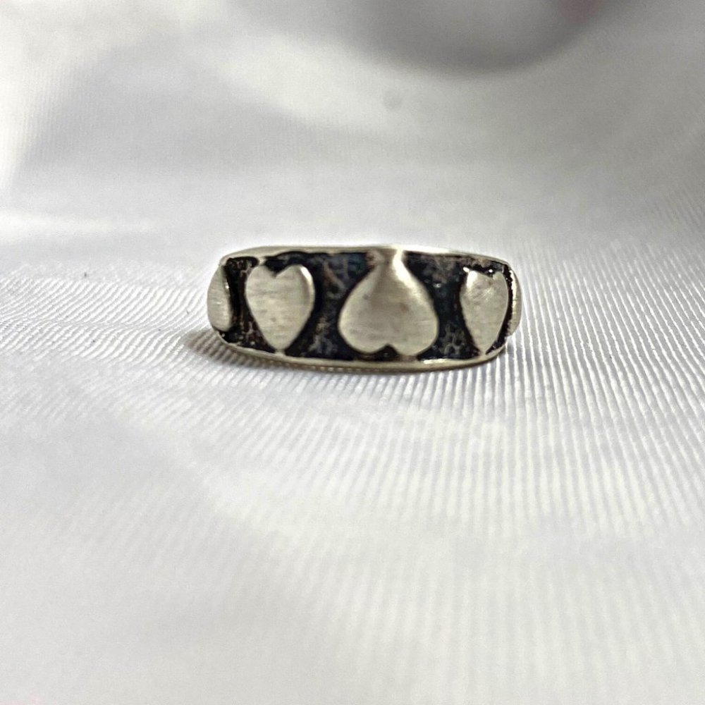 925 Silver Toe Ring with Hearts